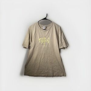 Vintage 90s NOTW Not of This World Jesus T-Shirt Mens XL Tan Beige Christian Y2K